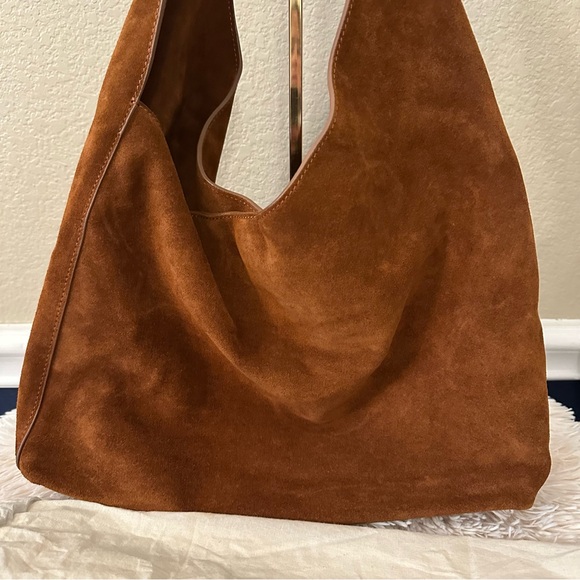 Quince Whiskey Brown Suede Hobo Bag - Picture 5 of 13